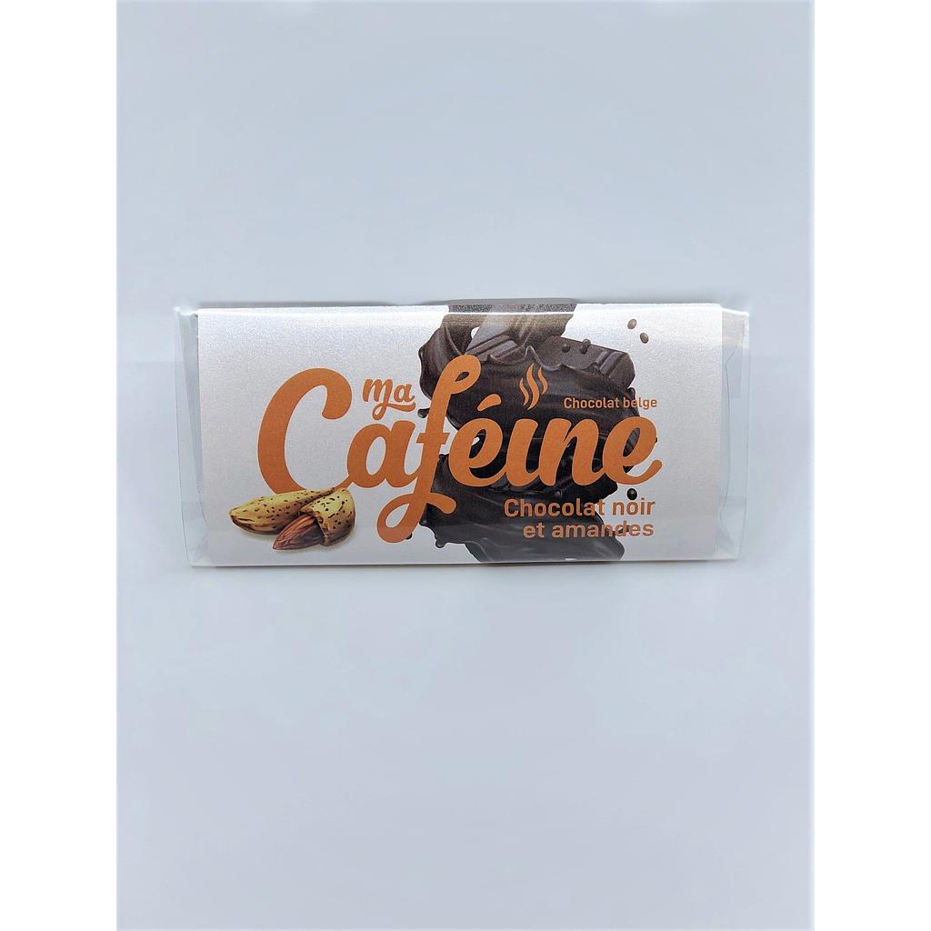 [TABLETTE-CHOCOLAT-NOIR-AMANDES] Ma Caféine | Tablette de Chocolat Noir aux Amandes