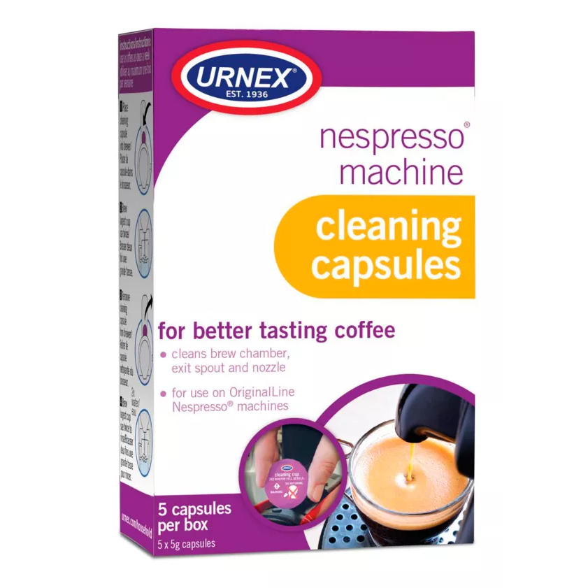 [URNEX-CLEAN-NESP] Urnex | 5 capsules de nettoyage pour machines Nespresso®