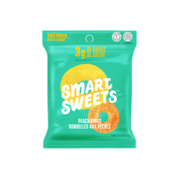 Smart Sweets | Bonbons gélifiés à base de plantes - Rondelles aux pêches boîte de 15 x 50gr